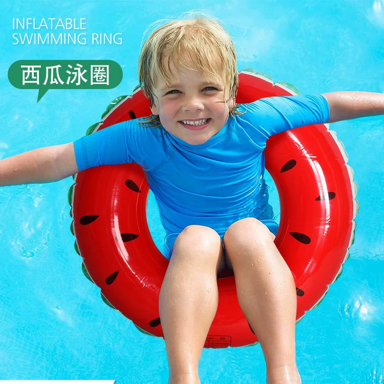 Wholesale of new thickened underarm inflatable swimming rings for men and women, children's inflatable watermelon swimming rings and fruit swimming rings