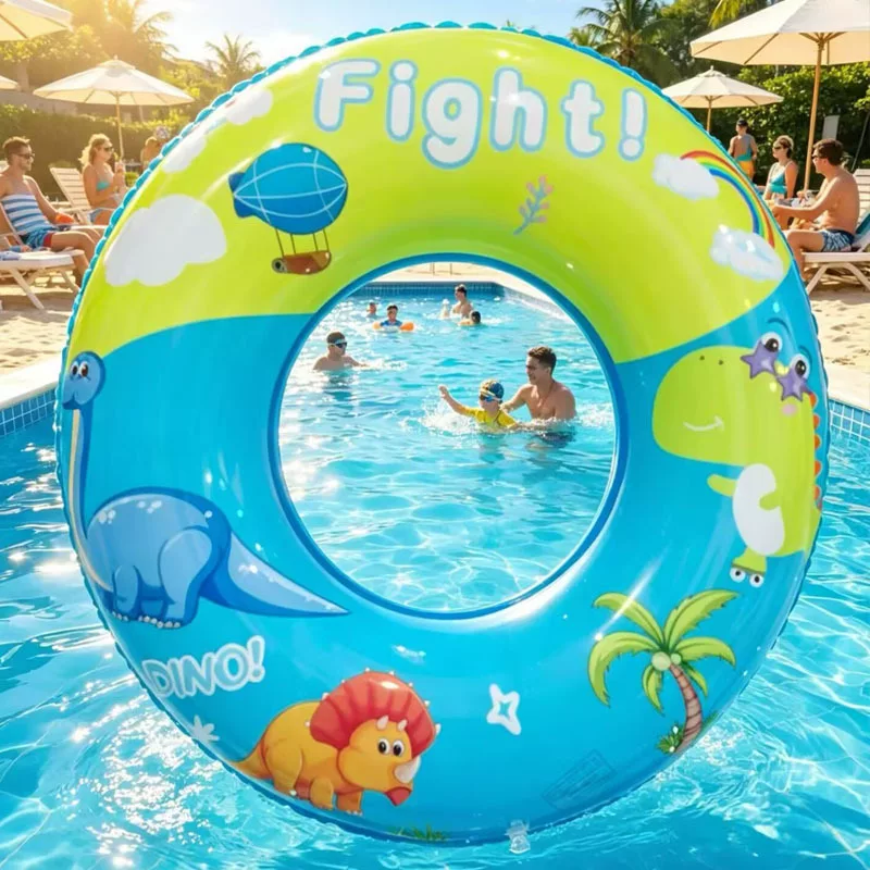 Swimming rings for 3 to 6 years old, 2026 new high appearance level adult cartoon cute children swimming rings, water park products