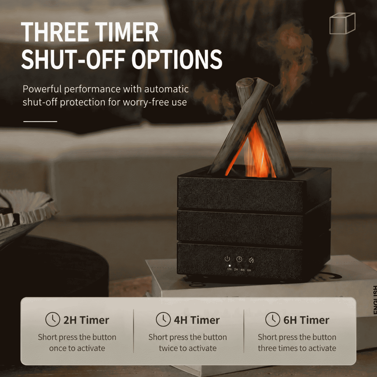 New creative bonfire aroma diffuser, simulated flame humidifier, household air humidifier, essential oil diffuser, fragrance
