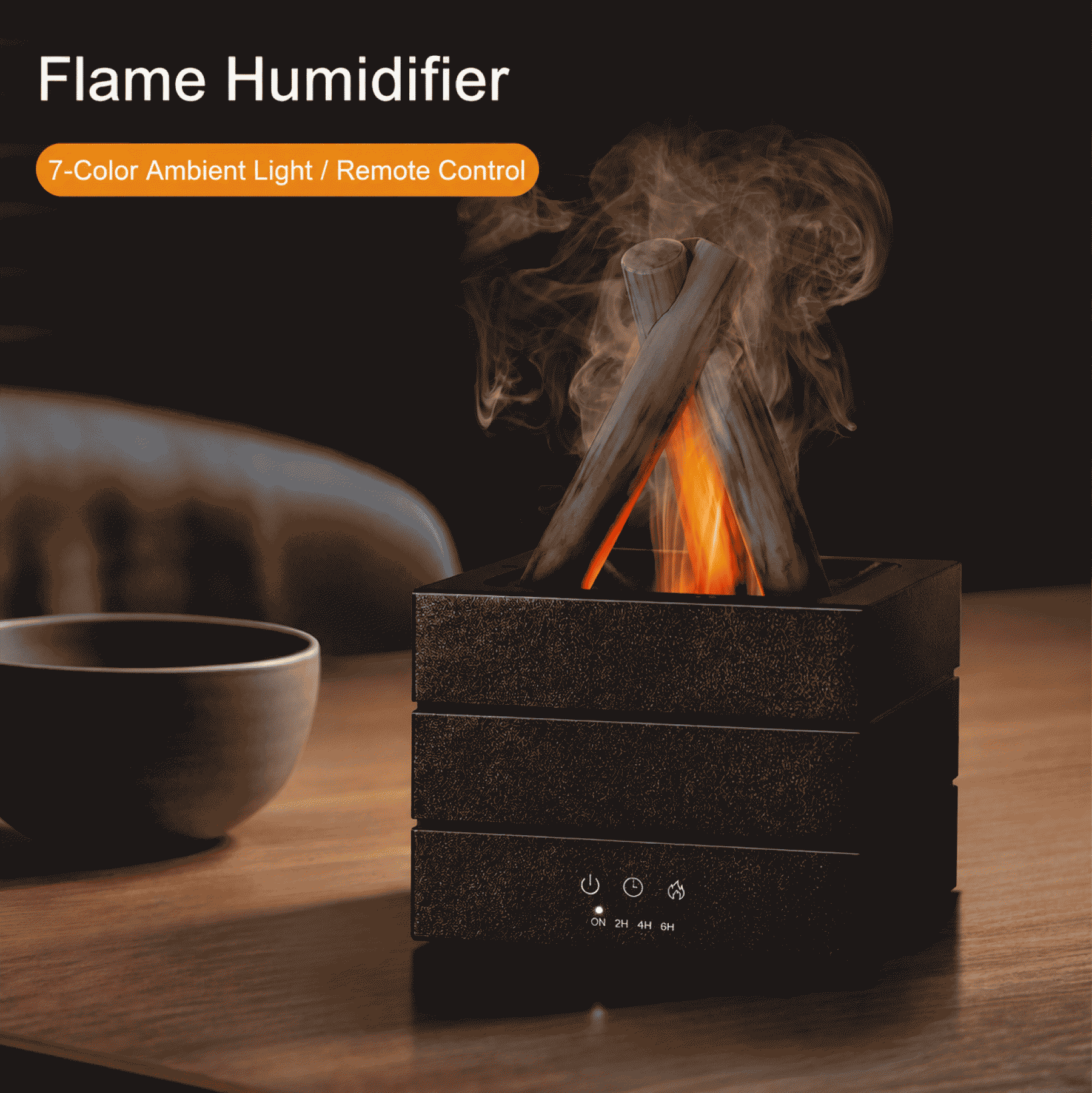 New creative bonfire aroma diffuser, simulated flame humidifier, household air humidifier, essential oil diffuser, fragrance