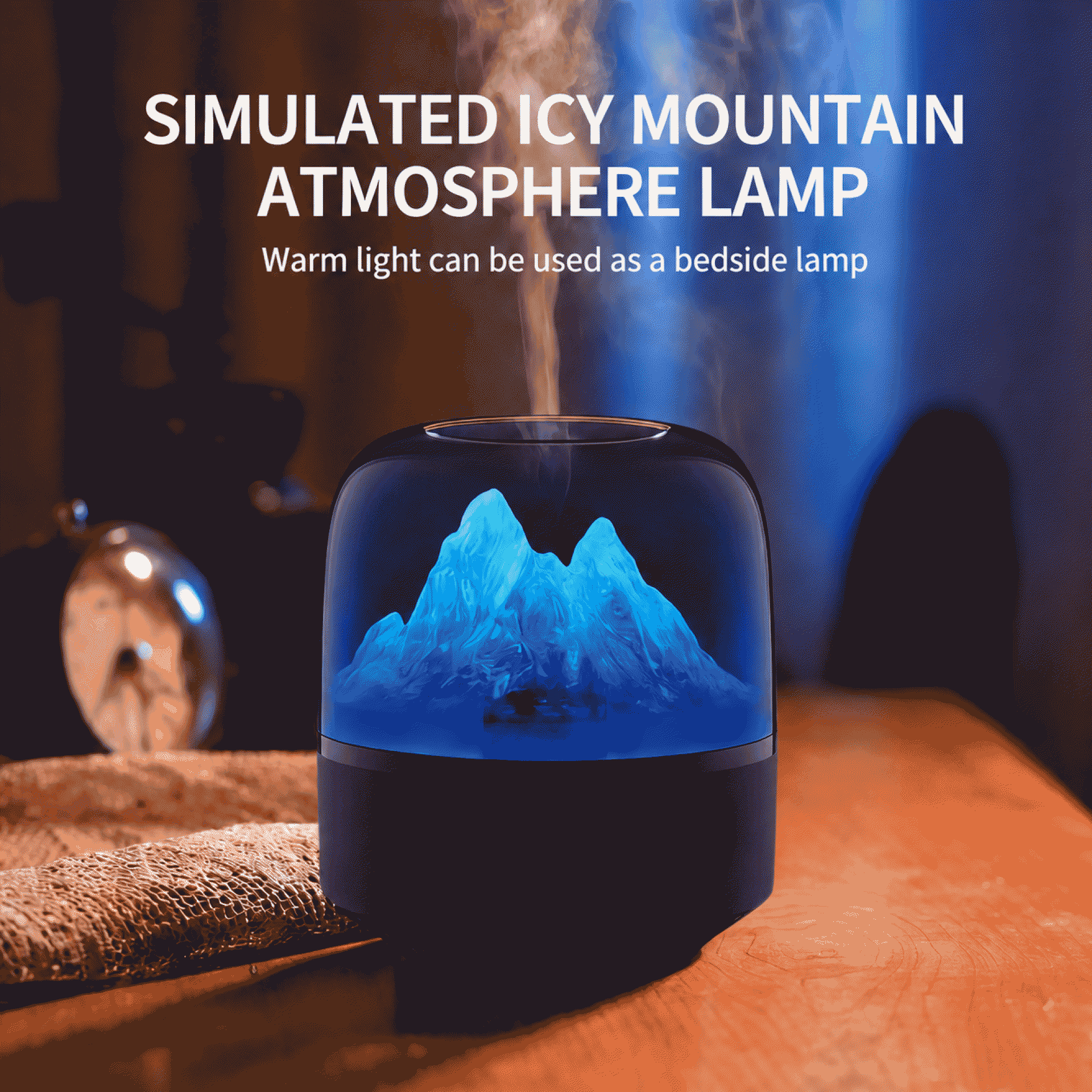 New remote-controlled seven-color gradient timing aromatherapy machine, humidifier, essential oil diffuser, and iceberg atmosphere light