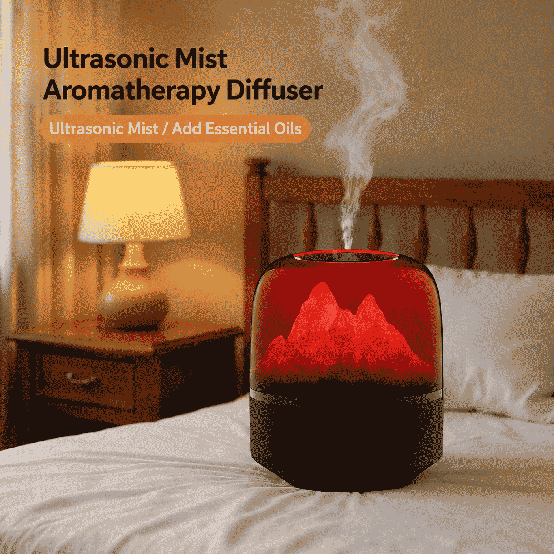 New remote-controlled seven-color gradient timing aromatherapy machine, humidifier, essential oil diffuser, and iceberg atmosphere light