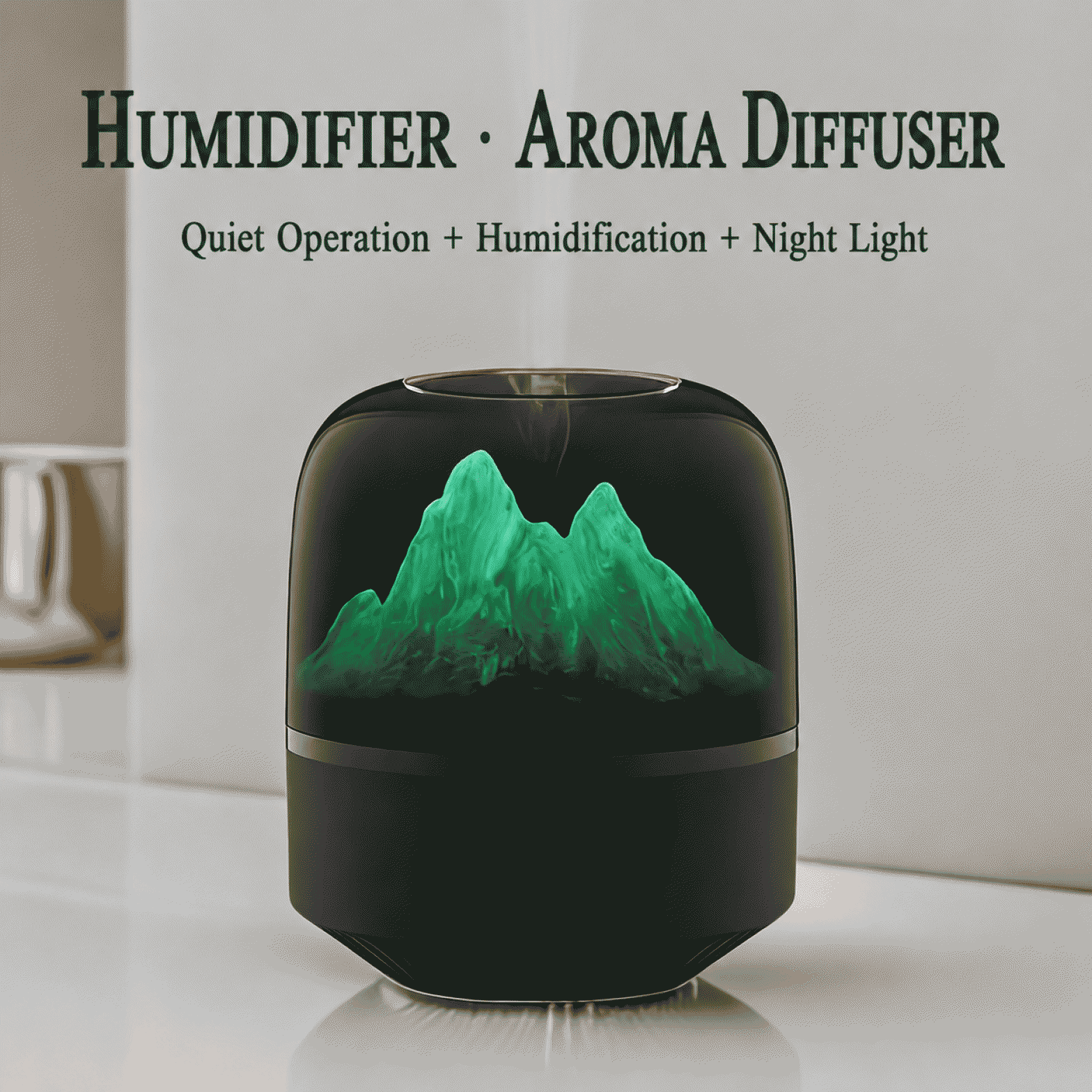 New remote-controlled seven-color gradient timing aromatherapy machine, humidifier, essential oil diffuser, and iceberg atmosphere light