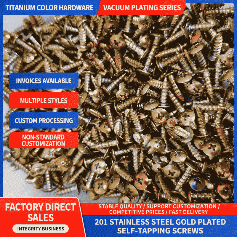 201 stainless steel sintered blue self-tapping screws, fiber nails, extended self-tapping, hardened, cross thread
