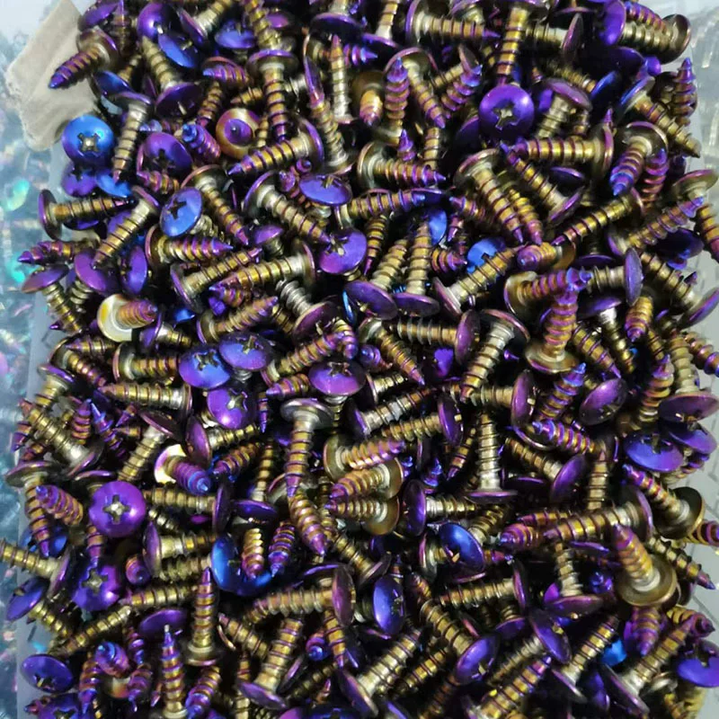 201 stainless steel blued self-tapping screw fiber nail extended self-tapping hardened cross thread