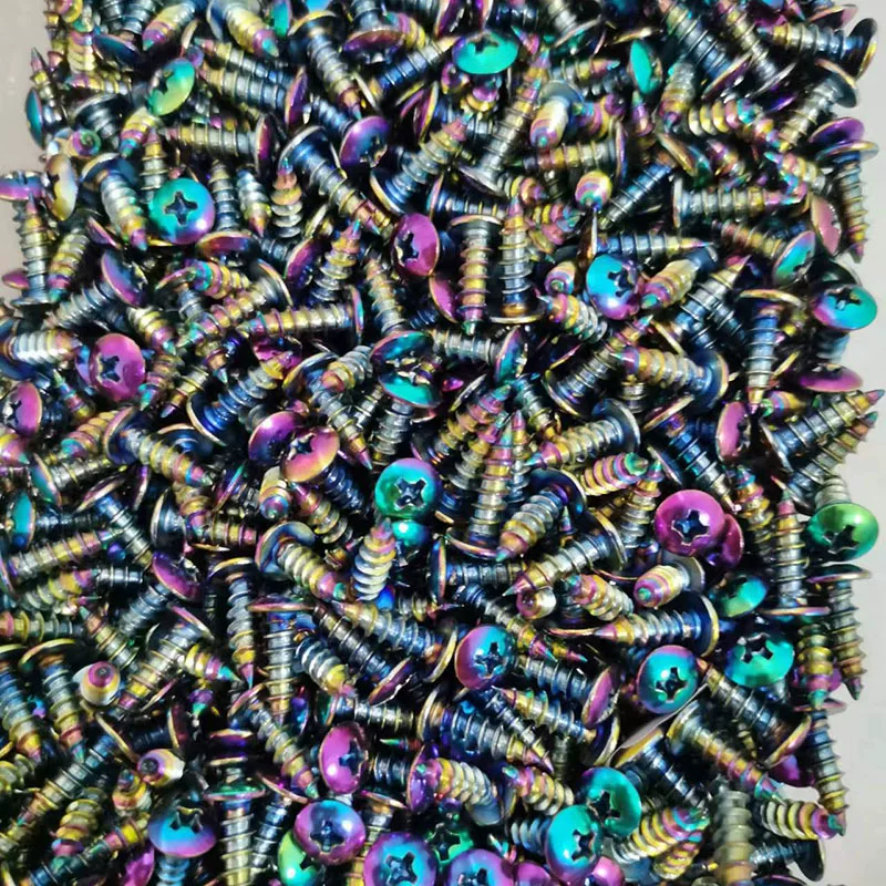 201 stainless steel blued self-tapping screw fiber nail extended self-tapping hardened cross thread