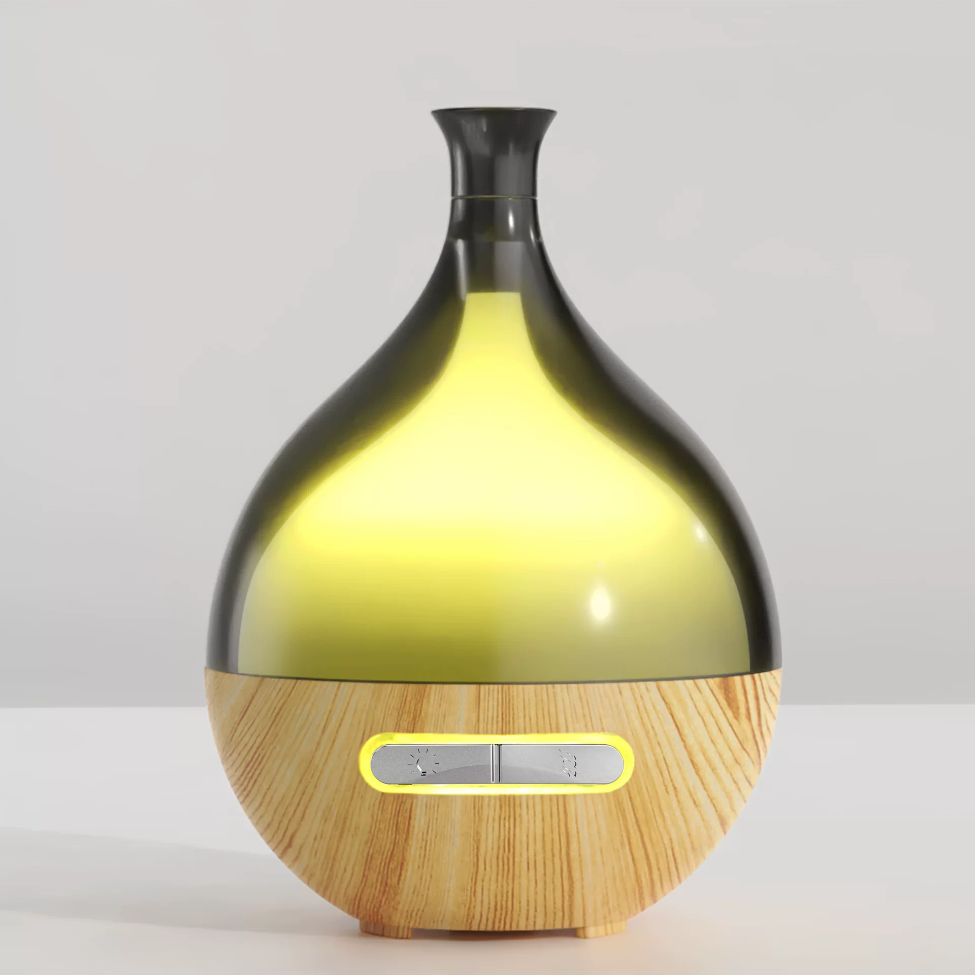 5vUSB humidifier, mini humidifying aroma diffuser, 120ML wood grain aroma diffuser, seven-color light essential oil diffuser