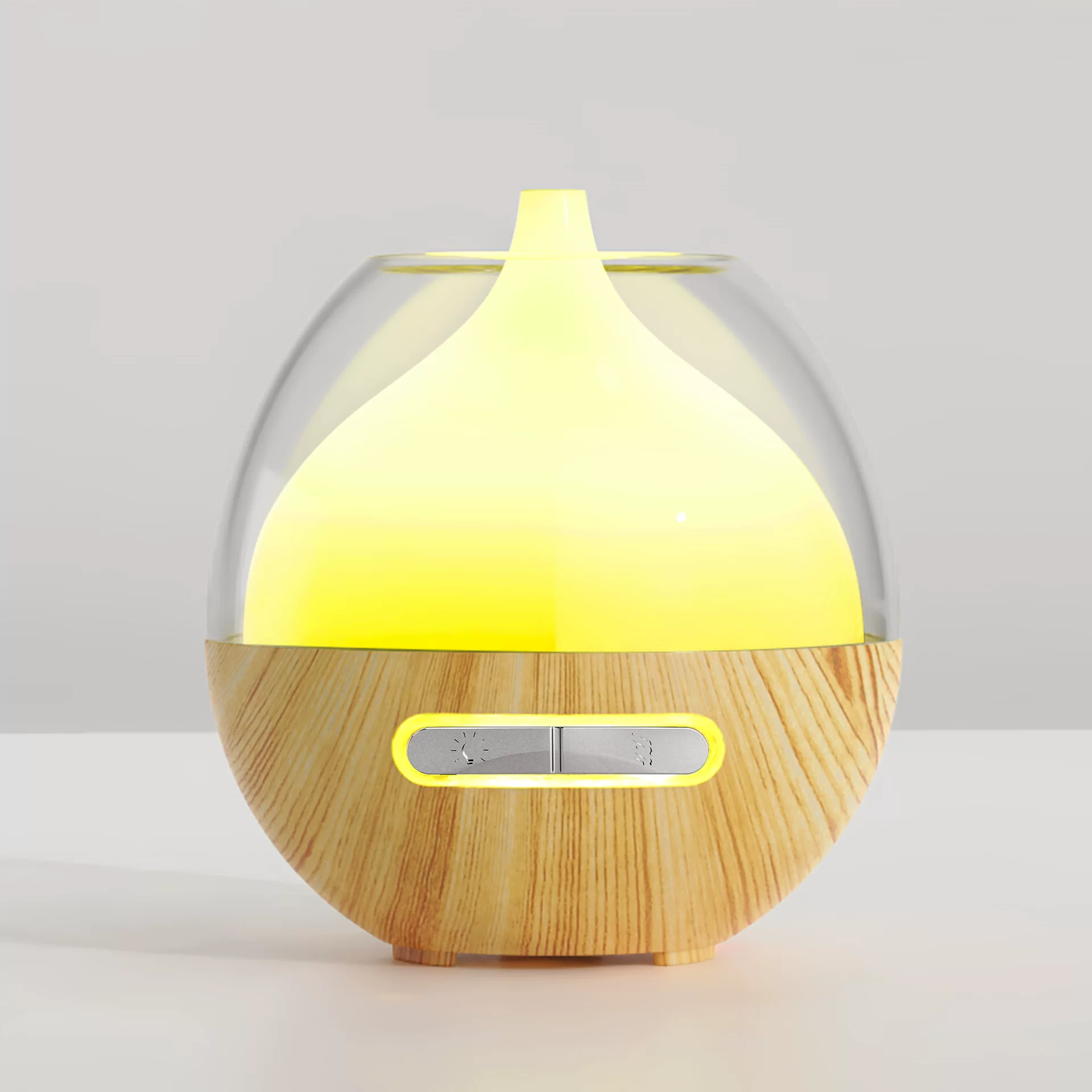 5vUSB humidifier, mini humidifying aroma diffuser, 120ML wood grain aroma diffuser, seven-color light essential oil diffuser