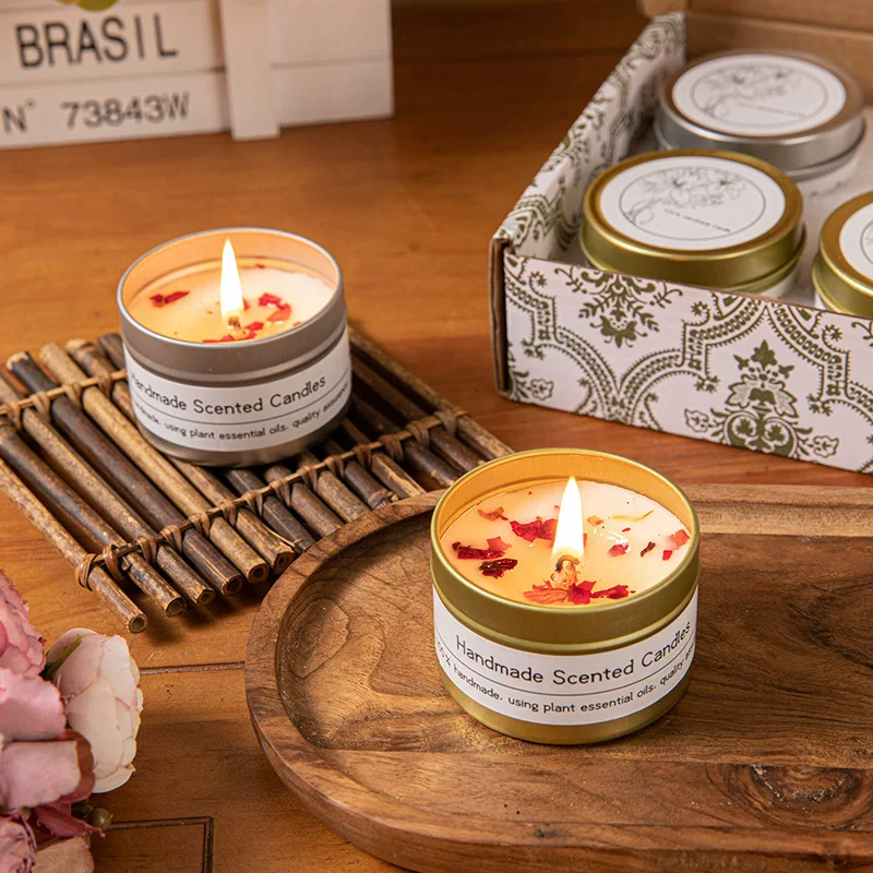 Cross-border soy wax dried flower scented candle? Wedding souvenirs, birthday gifts, floral fragrances, scented candles