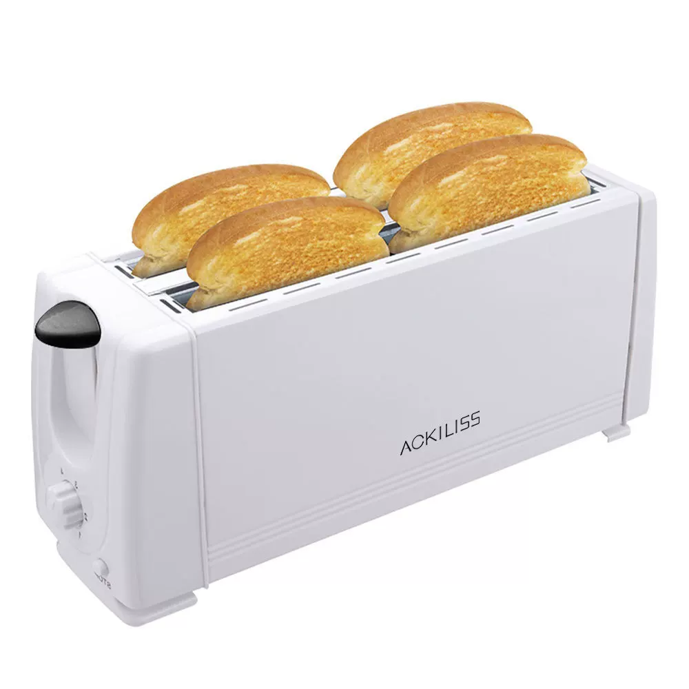 A popular European cross-border household toaster with a large capacity of 4 slices for breakfast and toasted bread slices