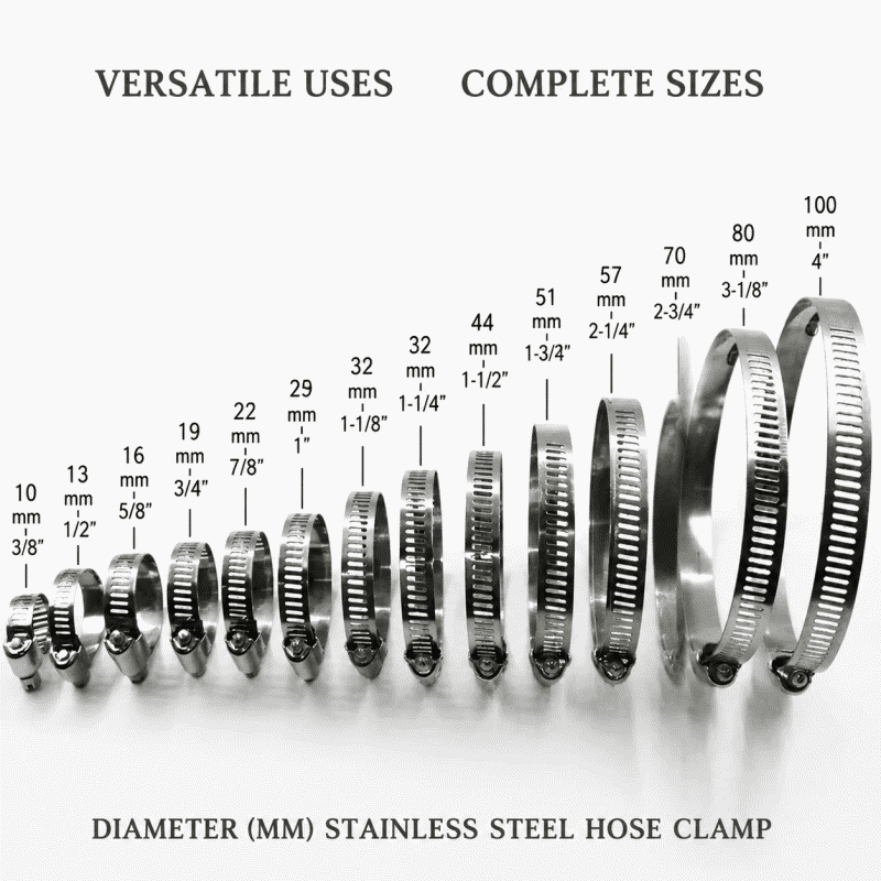 201 stainless steel American-style hose clamp, 304 clamp, hoop, pipe clamp, gas range hood with handle