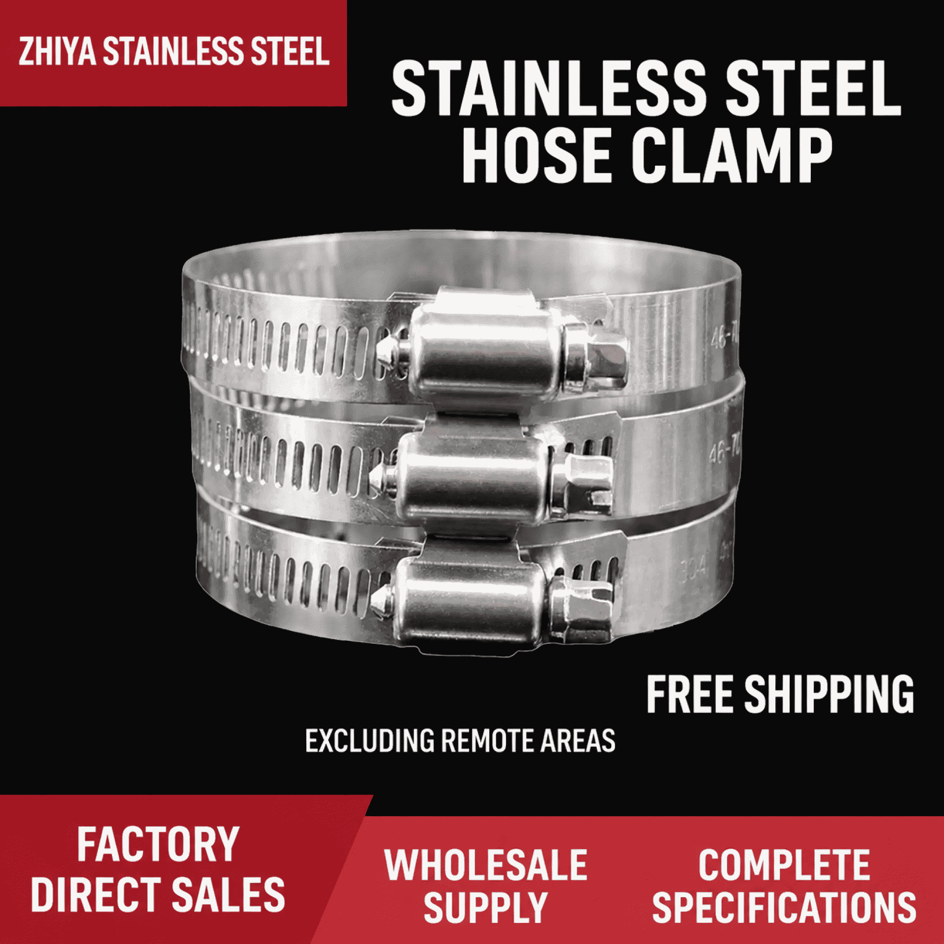 304 clamps, stainless steel clamps, clamps, pipe clamps, pipe clamps, monitoring clamps, gas pipe clamps, range hood pipe clamps