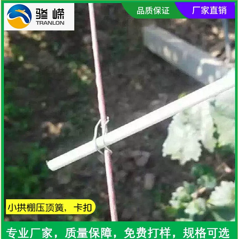 厂家供应 小拱棚压顶簧 葡萄避雨棚玻璃纤维杆卡扣 不锈钢压膜卡