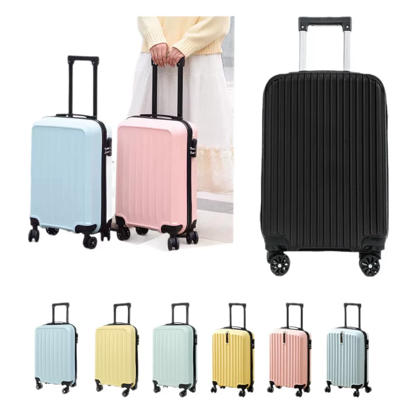 A 20-inch lightweight carry-on suitcase for women, a combination lock, a pp material student suitcase with a handle, and a commuter travel suitcase
