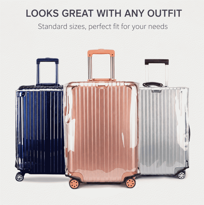 PVC transparent, removable, universal, ultra-transparent case cover protective cover dustproof and waterproof trolley case travel case wear-resistant case cover