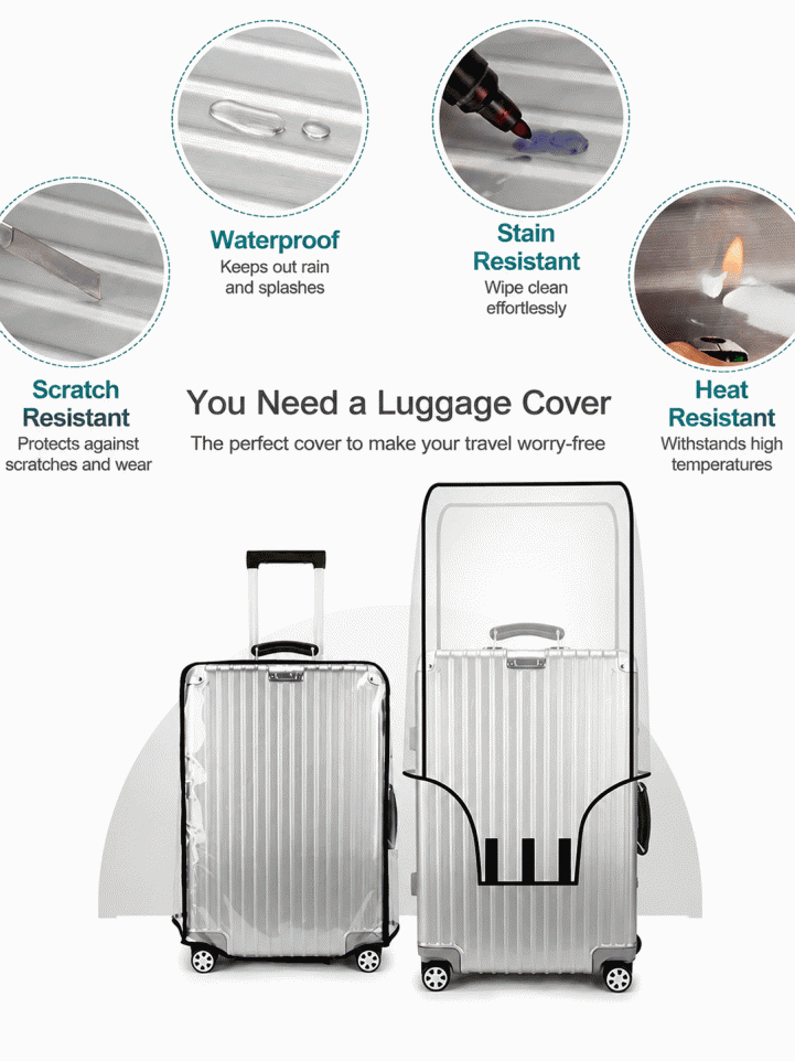 Luggage cover, trolley case cover, transparent PVC, travel case, leather case, dust cover, luggage cover