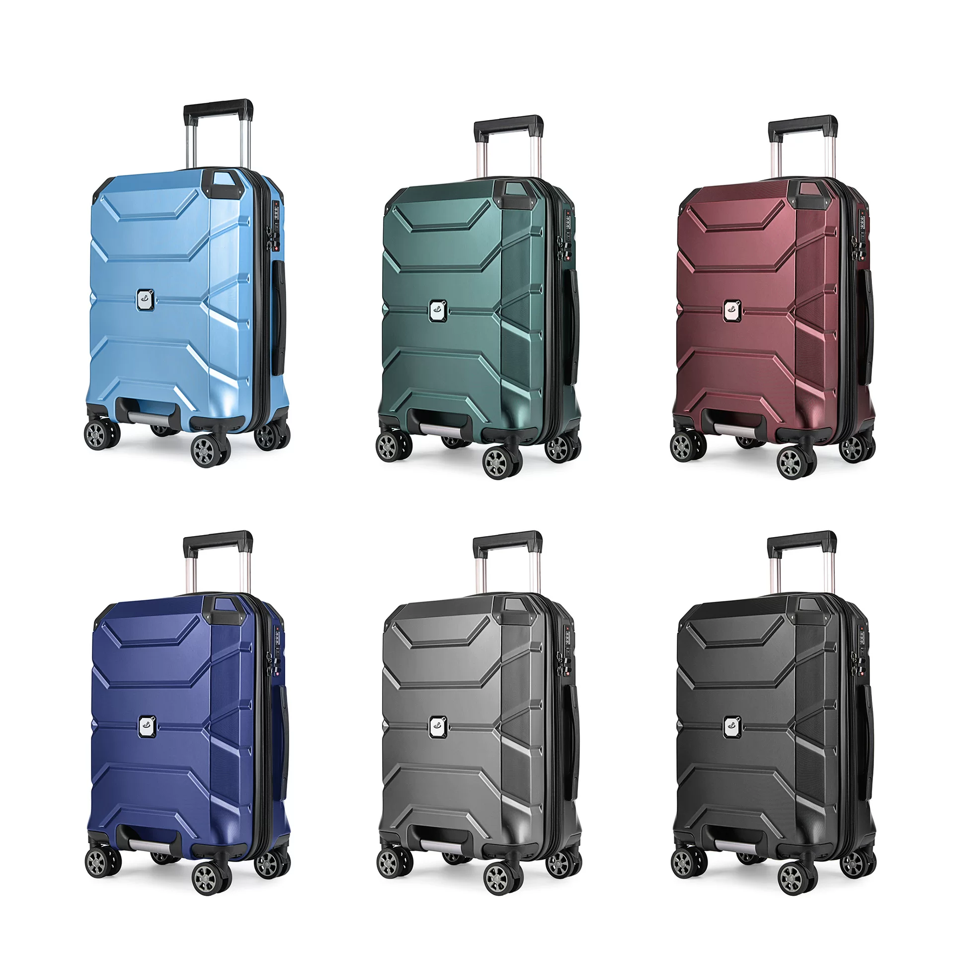 Custom-made travel cases with ABS+PC large-capacity combination boxes, lightweight and silent universal wheels, and all-aluminum pull handles