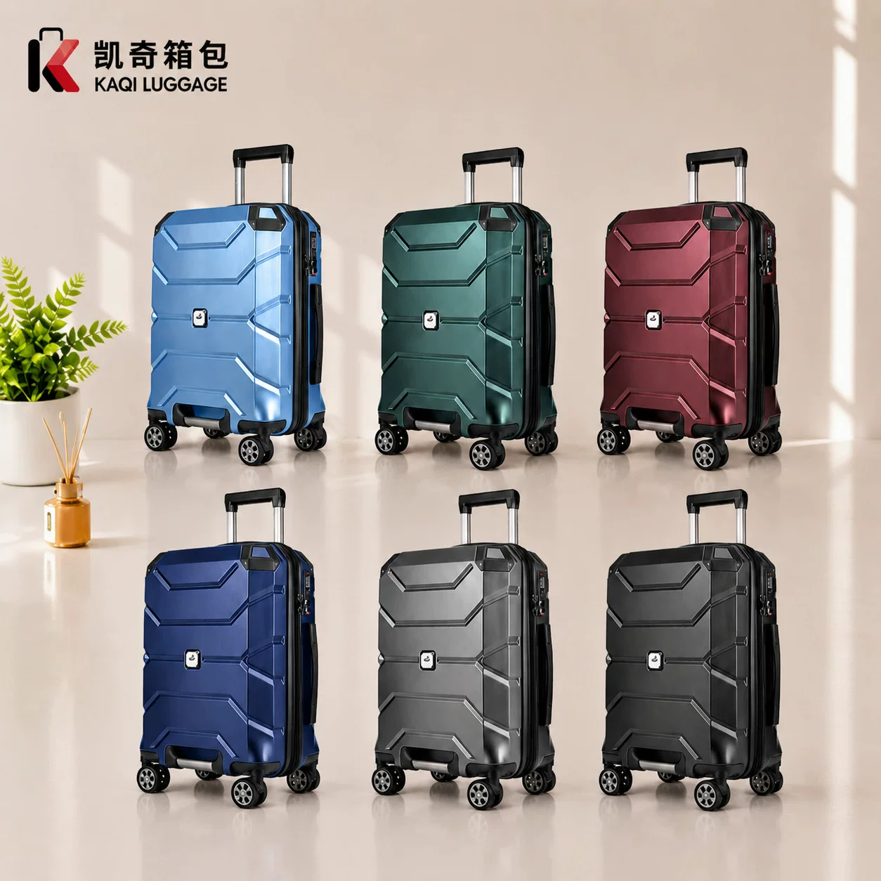 Custom-made travel cases with ABS+PC large-capacity combination boxes, lightweight and silent universal wheels, and all-aluminum pull handles