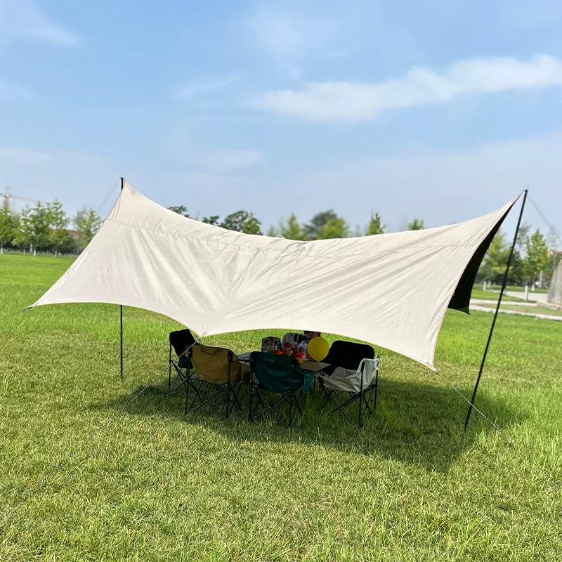 Canopy Tent Outdoor Camping Sunshade Cloth Portable Rainproof Awning Hexagonal Cloth Camping Gear Camping Canopy