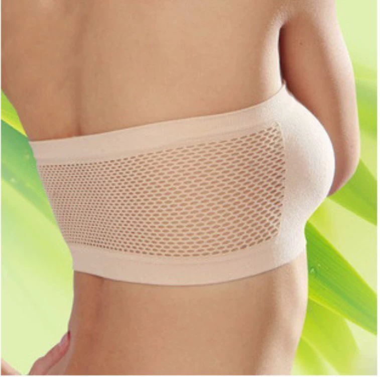 Wholesale of cross-border summer mesh breathable and versatile strapless seamless wrap, strapless anti-exposure sports chest wraps
