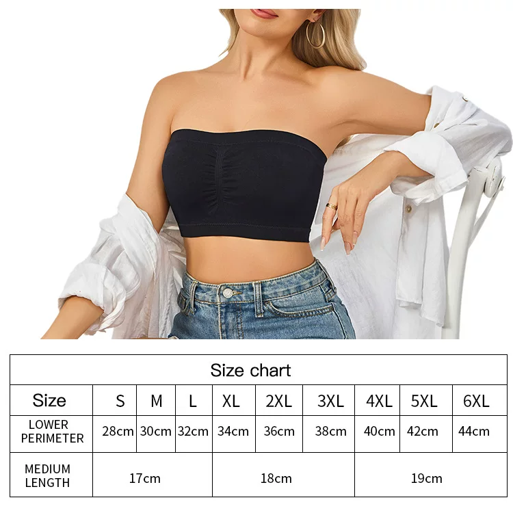 Double-layer extended size, shoulder strap, chest wrap, detachable pad, one-shoulder thin invisible underwear for cross-border foreign trade