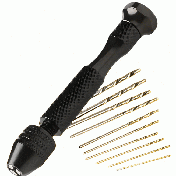 Hand-twisted drill for cultural relics and DIY, manual drilling tool set, miniature Fried Dough Twists drill bit, small size