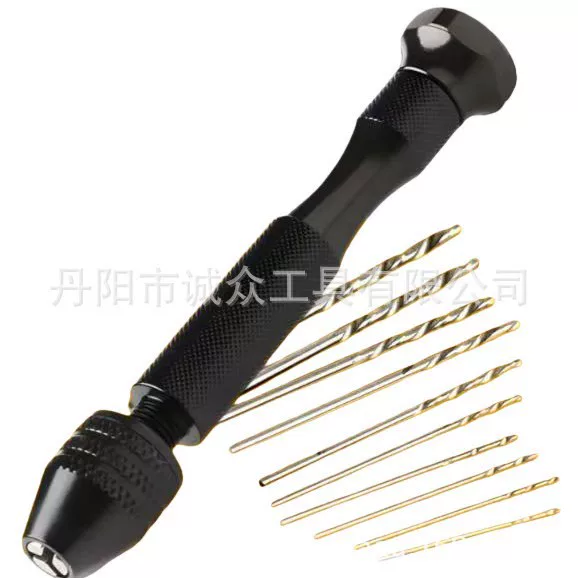 Factory direct sales of hand-twisted drill for cultural play models, diy manual drilling tool set, micro twist drill bit, small size