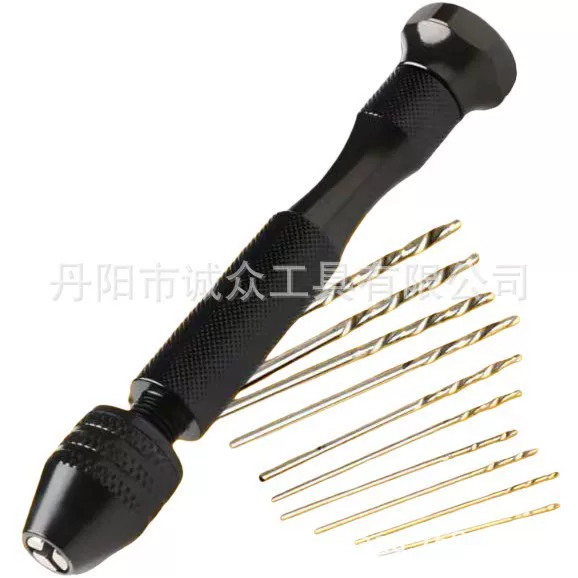 Factory direct sales of hand-twisted drill for cultural play models, diy manual drilling tool set, micro twist drill bit, small size