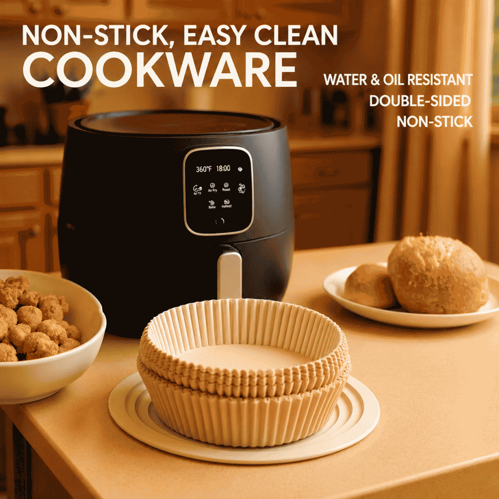 Air fryer special paper tray, high-temperature resistant oil-absorbing paper pad, food-grade special air fryer baking paper