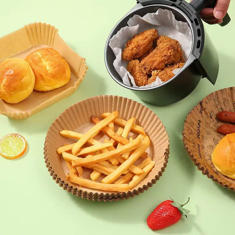 Air fryer special paper tray, high-temperature resistant oil-absorbing paper pad, food-grade special air fryer baking paper