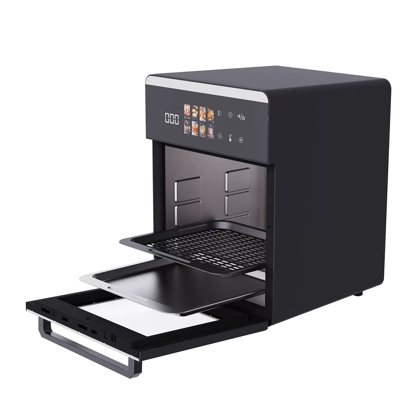 Cross-border exclusive supply of large-capacity visible air fryers, two-in-one ovens and multi-functional smart electric fryers for foreign trade