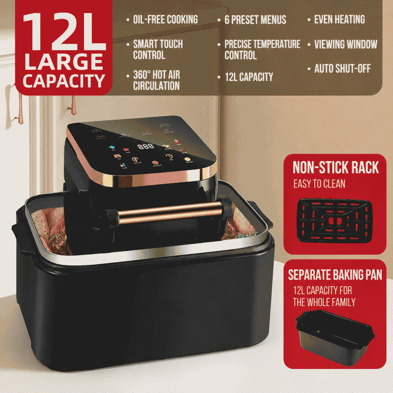 New air fryer, household large-capacity french fry machine, multi-function electric fryer