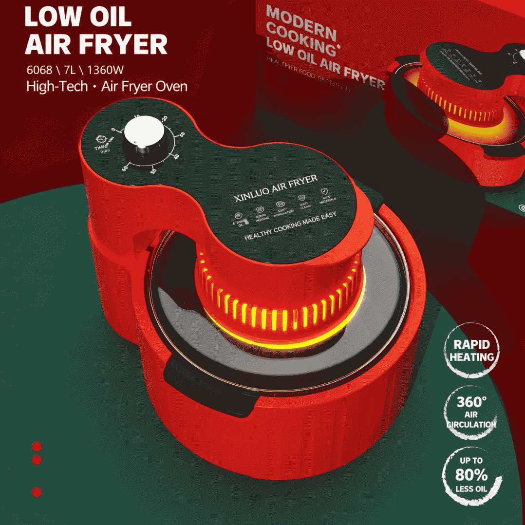 New air fryer, household visualized multi-function large-capacity intelligent electric air fryer