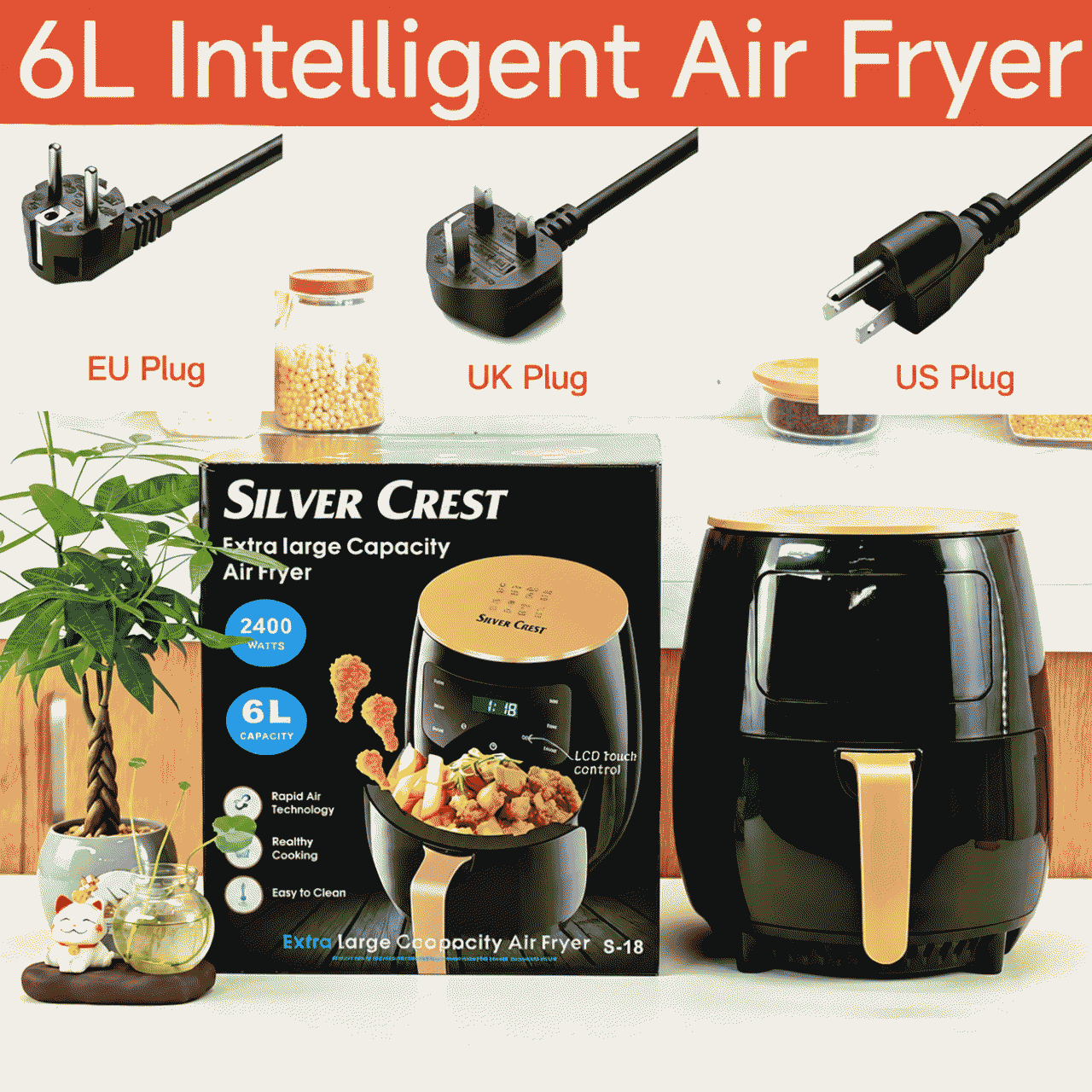 New air fryer, household large-capacity french fry machine, multi-function electric fryer