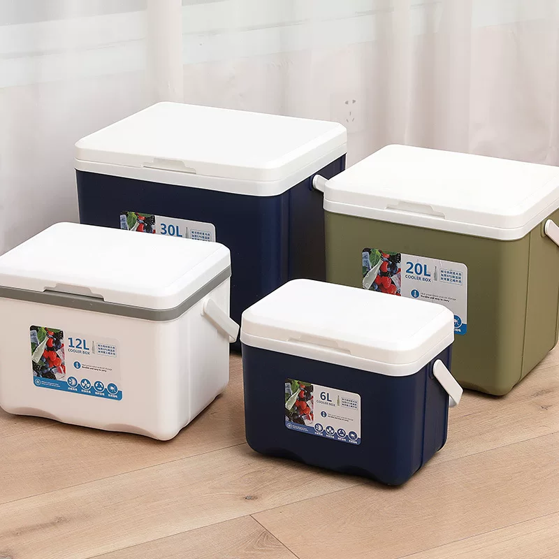 Refrigerated box, insulated box for commercial and outdoor use, food, breast milk, fishing preservation, picnic cooling, portable handheld ice bucket