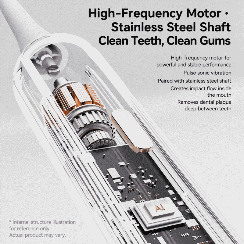 Household intelligent fully automatic cleaning soft-bristled button-type USB sonic vibration toothbrush wonder