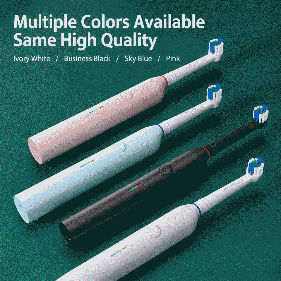Rotating head electric toothbrush, fully automatic, USB charging, adult soft bristles, 360-degree waterproof, rotating type