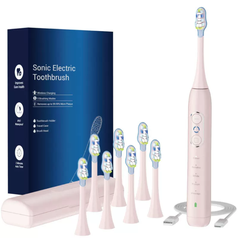 Special offer on cross-border electric toothbrushes: Magnetic levitation metal shaft with neutral acoustic wave vibration in English. Customized from the source factory