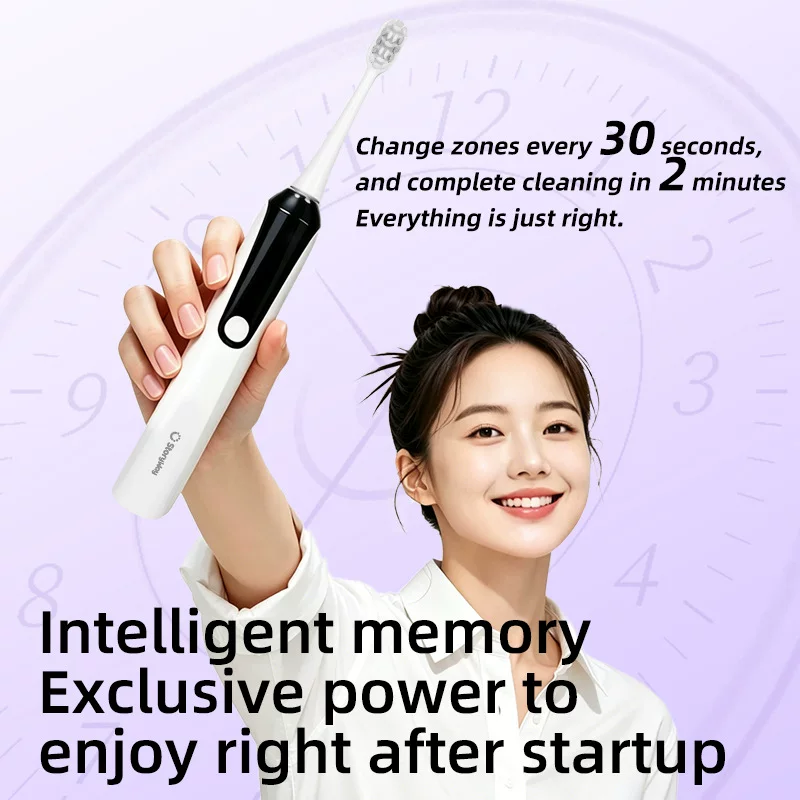 Wholesale of the new cross-border electric toothbrush with adult automatic soft bristle sweeping and vibrating integrated four-speed adjustable sonic electric toothbrush