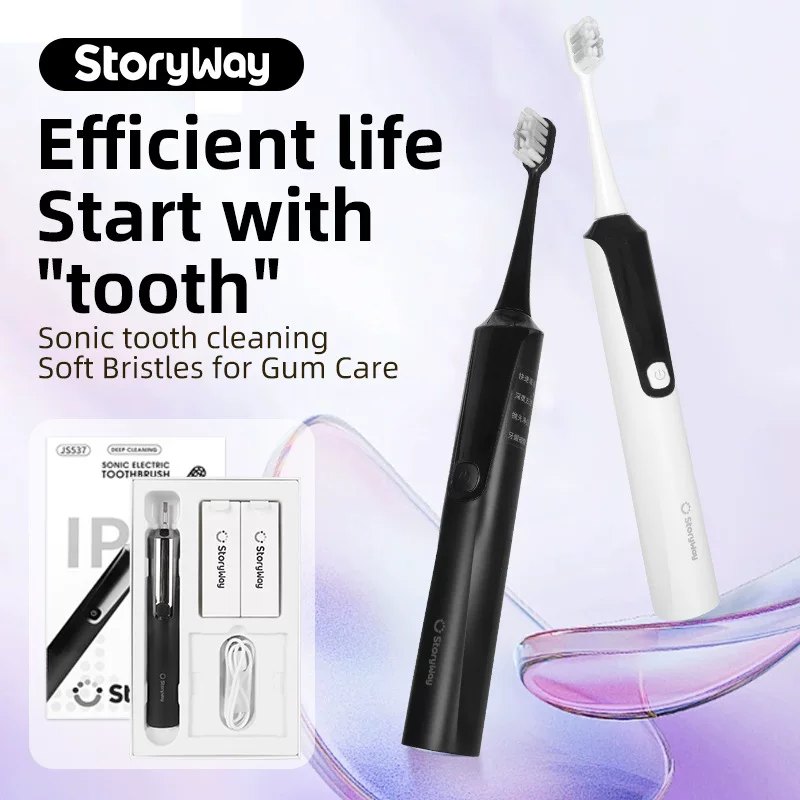 Wholesale of the new cross-border electric toothbrush with adult automatic soft bristle sweeping and vibrating integrated four-speed adjustable sonic electric toothbrush