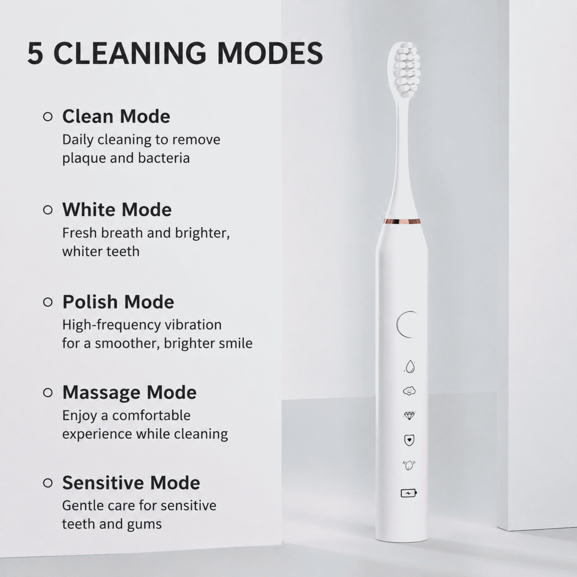 Electric toothbrush, rechargeable, fully automatic, suitable for both men and women, student couple set, soft bristles