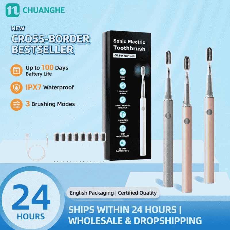 Small brush head popsicle electric toothbrush for adults, soft bristles, couple's sonic electric toothbrush
