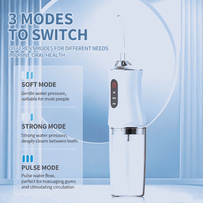 Portable household toothbrush with new pulse water jet for oral care, USB electric toothwash