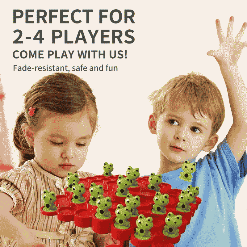 The educational frog balance tree parent-child toy is a children's training checkers and Jenga two-person interactive educational board game toy