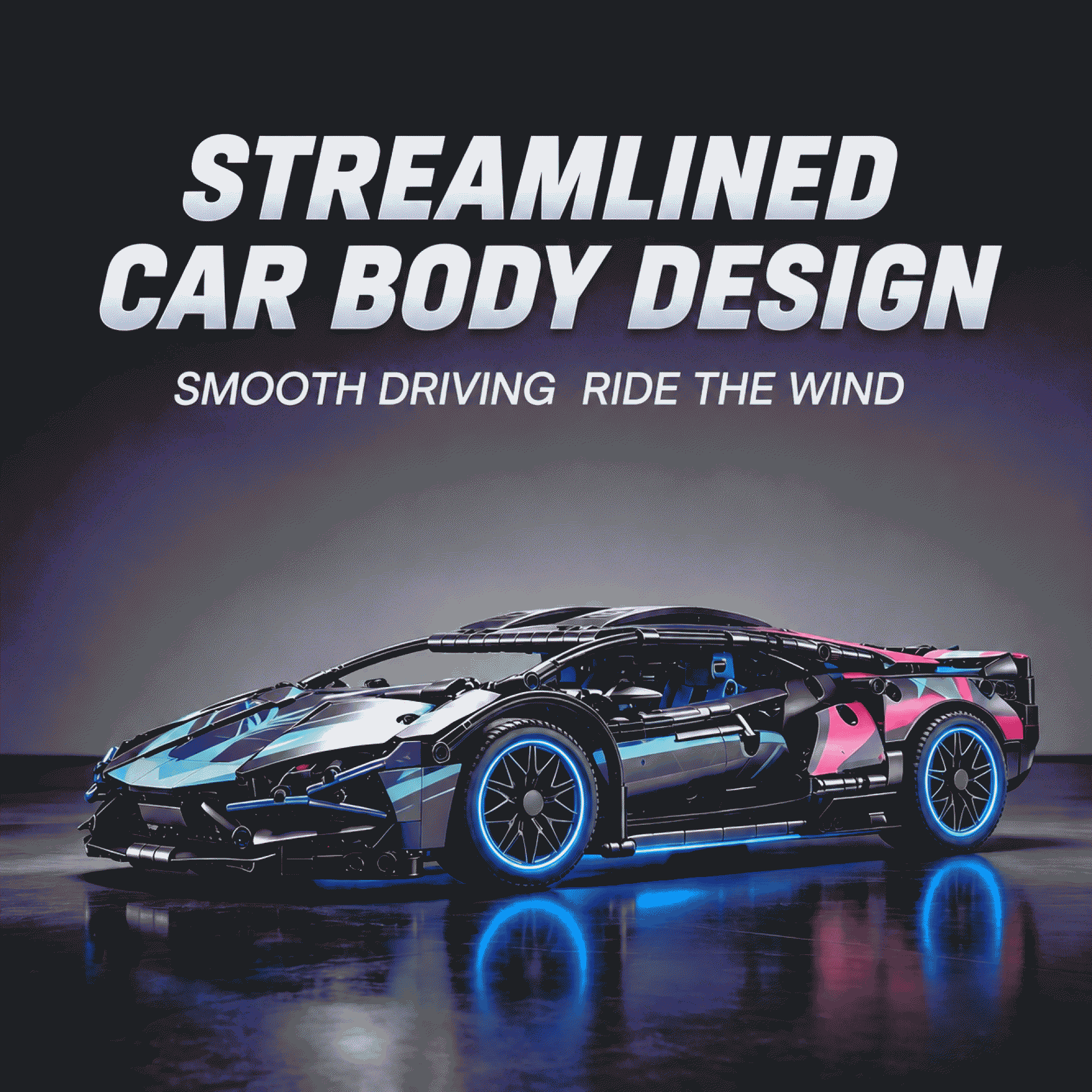 Cyber Porsche 911 Bugatti remote control racing car building block car sports car assembled model boy's toy
