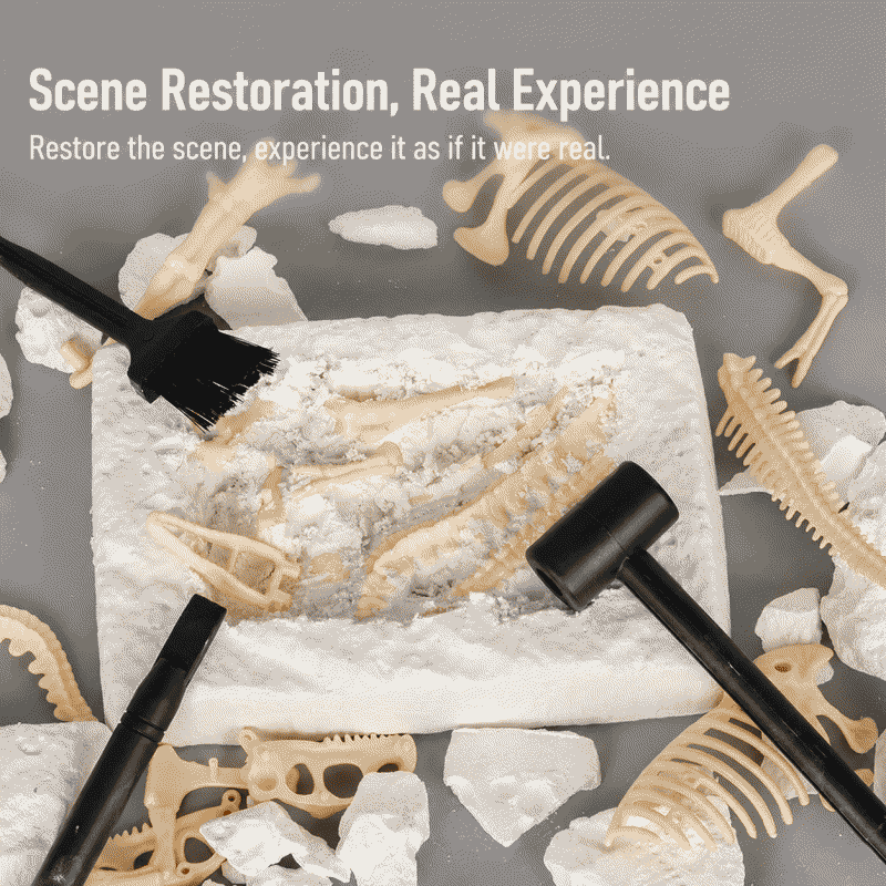 Archaeological exploration toys, dinosaur skeleton fossils, children's gem digging, archaeological dinosaur eggs, handmade blind boxes
