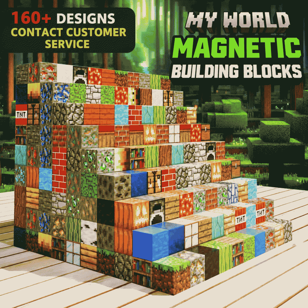 My World Magnetic Building Blocks, magnetic children's gifts, boys' educational free assembly toys, magnetic blocks, Dogwood