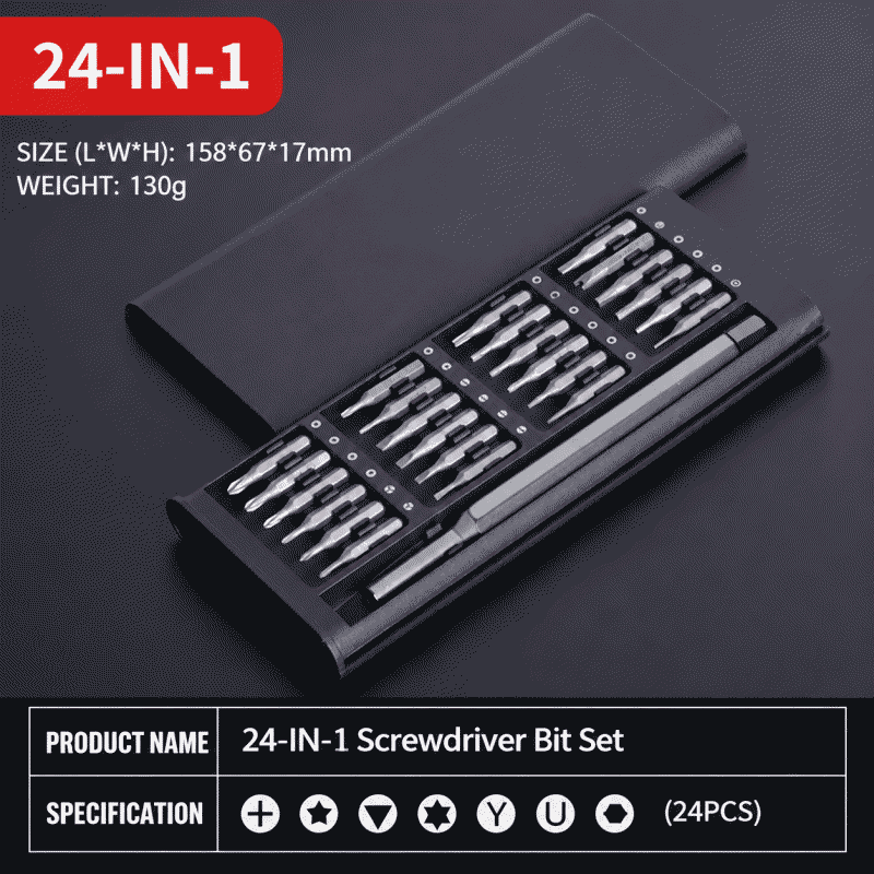 24-in-1 precision magnetic screwdriver multi-purpose set for mobile phone disassembly, screwdriver tool set, multi-function disassembly