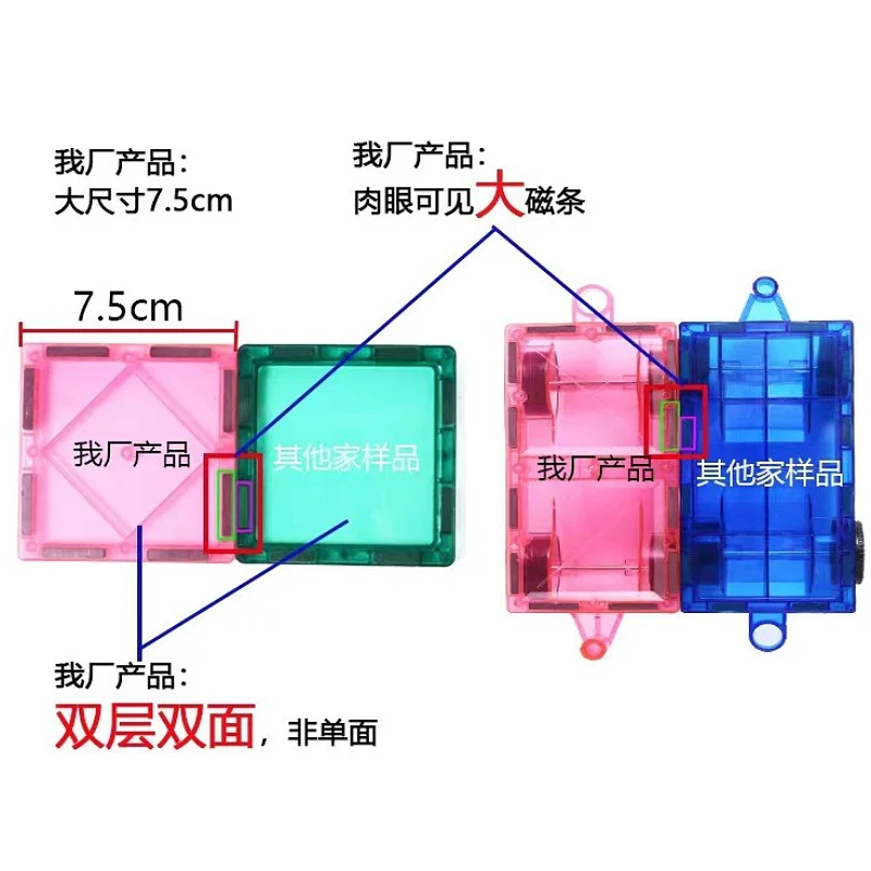 2025新款彩窗磁力片轨道滚珠滑道儿童趣味磁吸积木贴片管道玩具