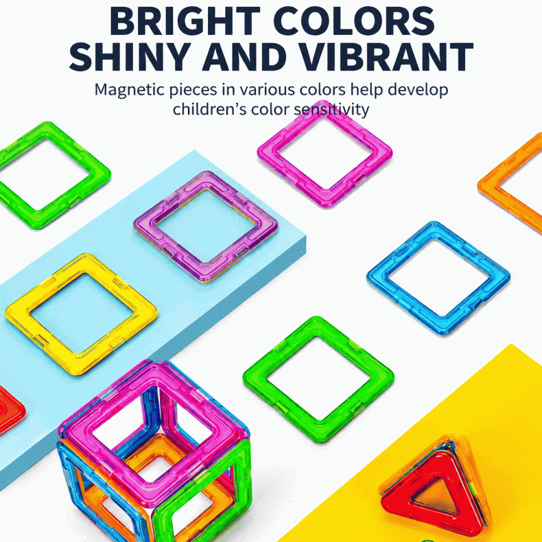 Magnetic sheet building blocks, small children's magnet toys, magnetic magnets, 3-6 years old boys and girls, loose piece assembly, educational